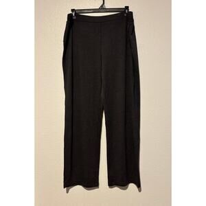 Susan Graver Weekend Size XL Dark Gray Jersey Knit Wide Leg Super Soft Pants